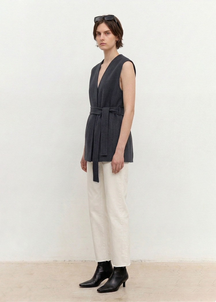Double-Faced Wool Vest
