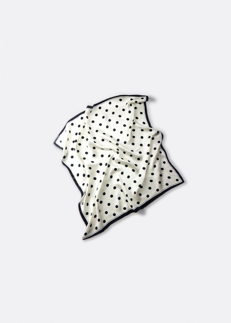 Polka-Dot Silk Scarf