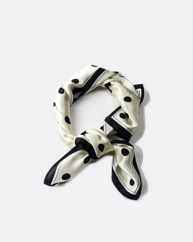 Polka-Dot Silk Scarf