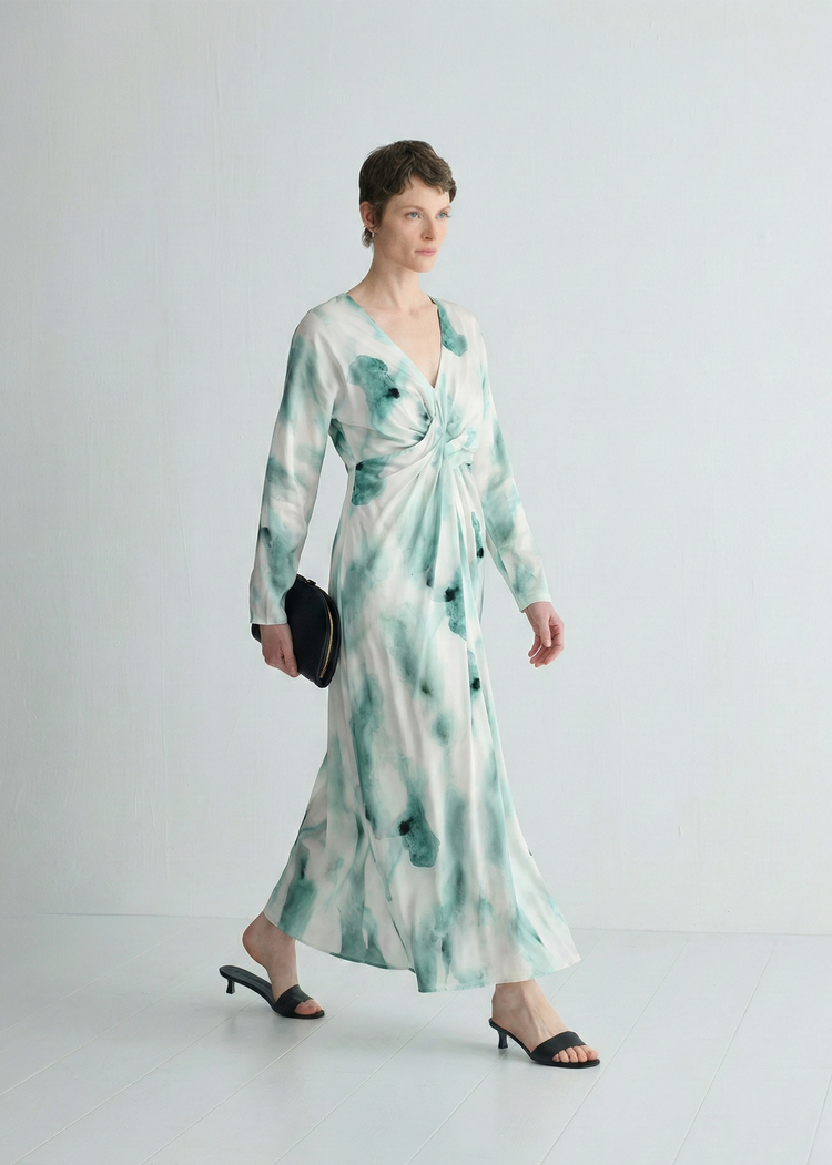Watercolour Silk Dress