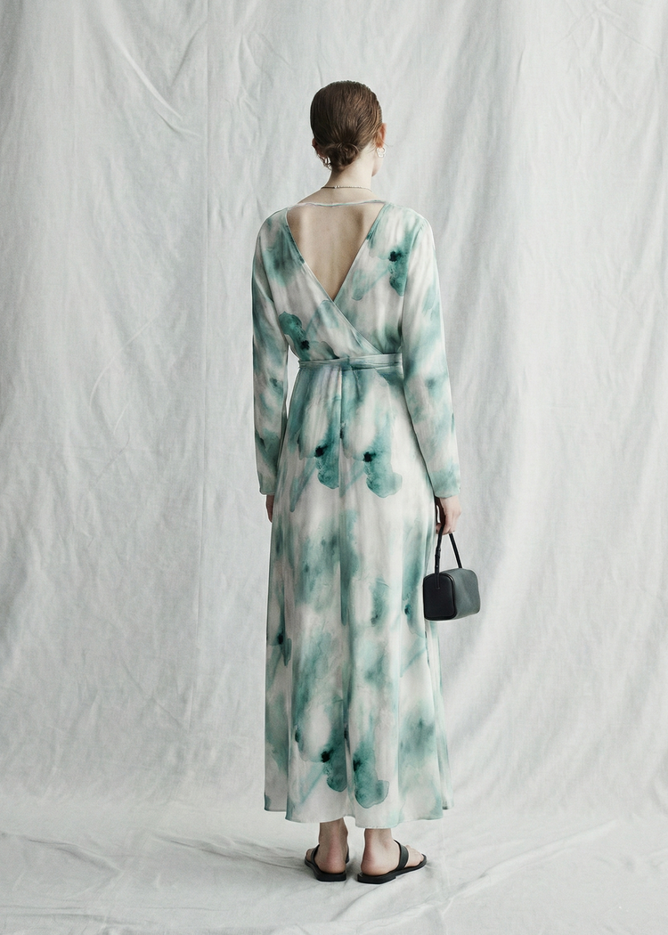 Watercolour Silk Dress