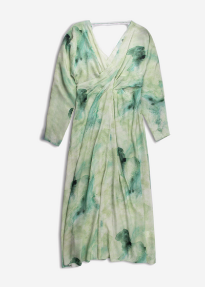 Watercolour Silk Midi Dress