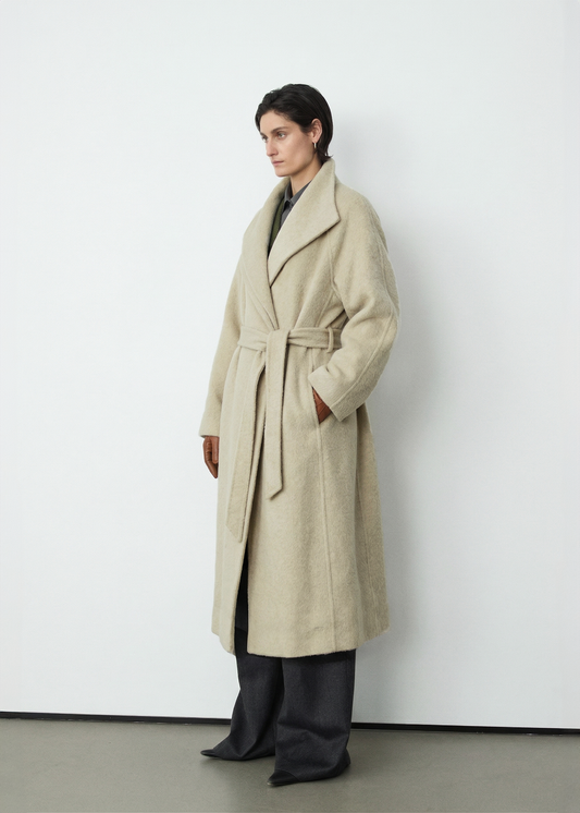 Belted Wool Cashmere Blend Coat