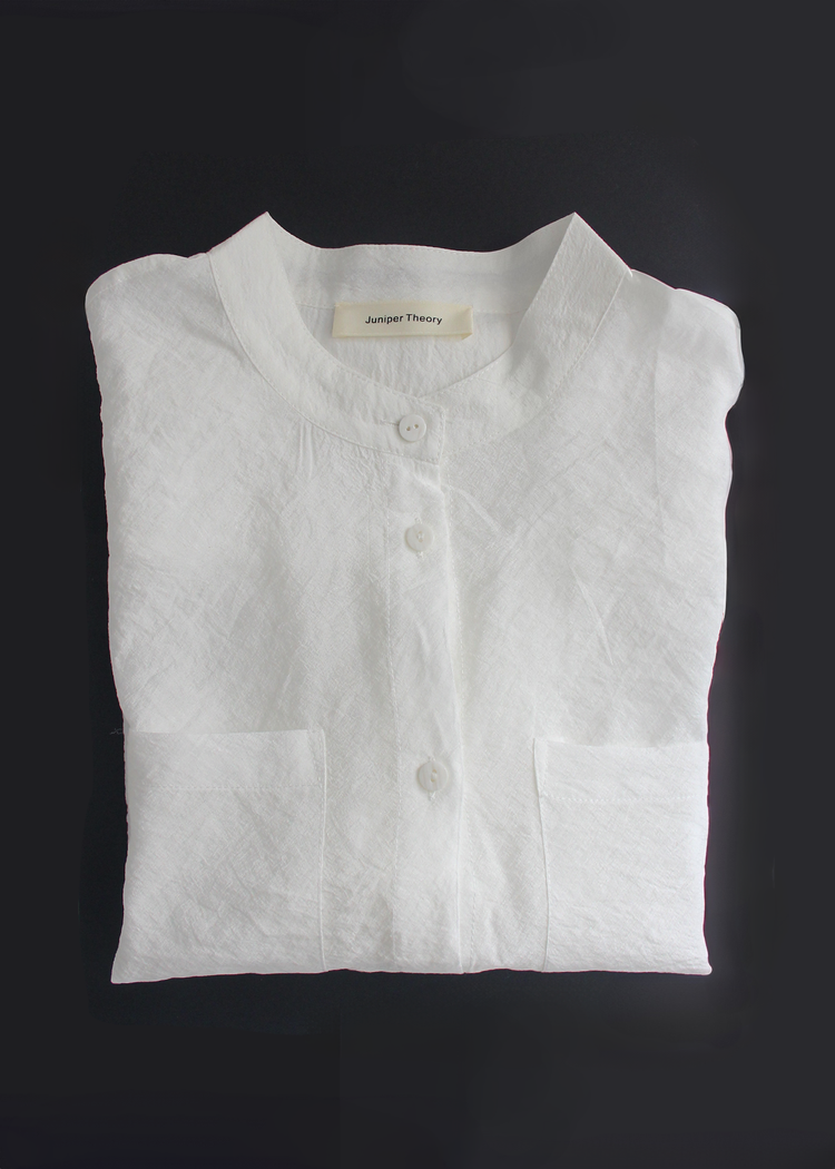 Crinkle Linen Silk Shirt