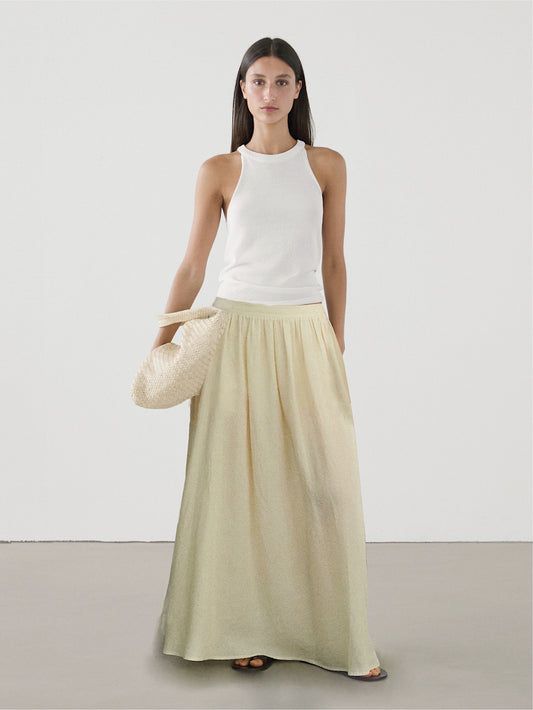 Lyocell Linen Blend Skirt