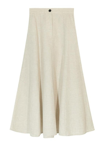 Linen Blend A-line Maxi Skirt