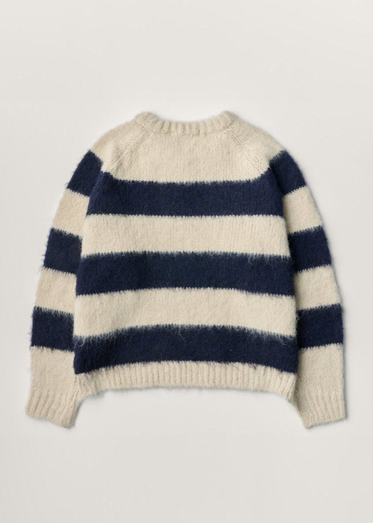 Hand-knitted Striped Soft-Hand Jumper