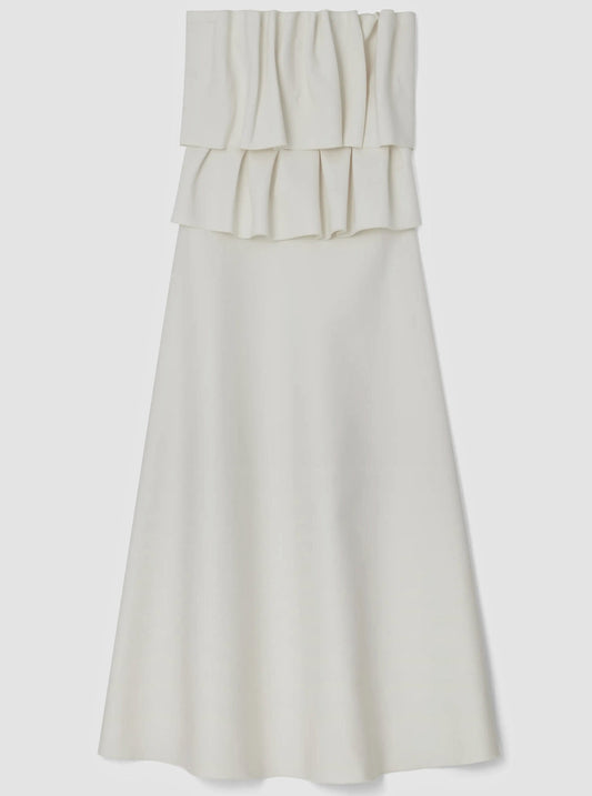 Ruffled A-line Midi Dress