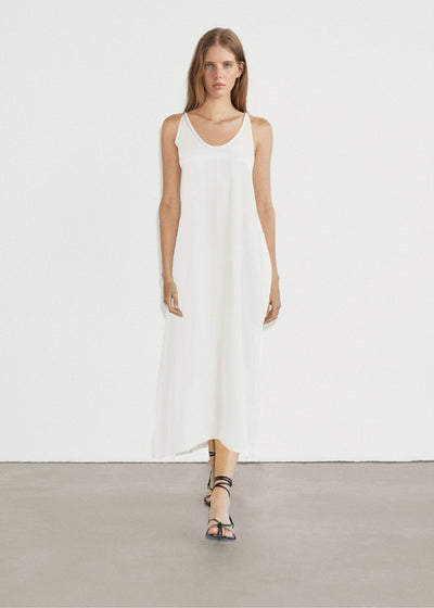 The Cupro Low Back Midi Dress