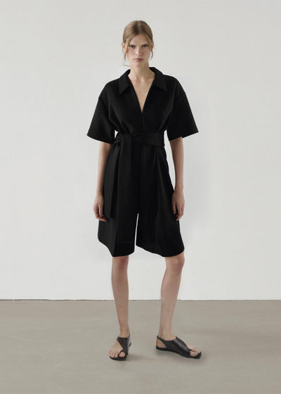 Open Collar Jumpsuit