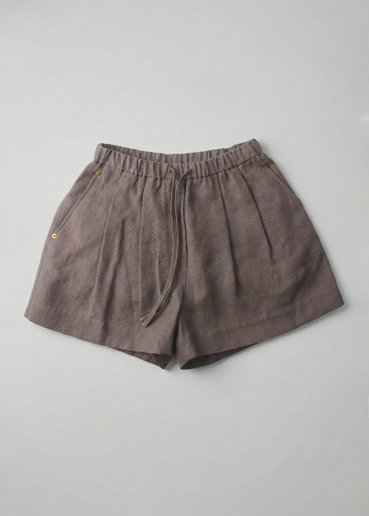 Handmade Hemp Shorts in Dusty Purple