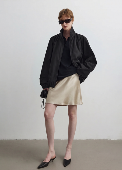Acetate Mini Slip Skirt