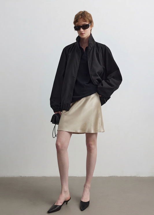 Acetate Mini Slip Skirt