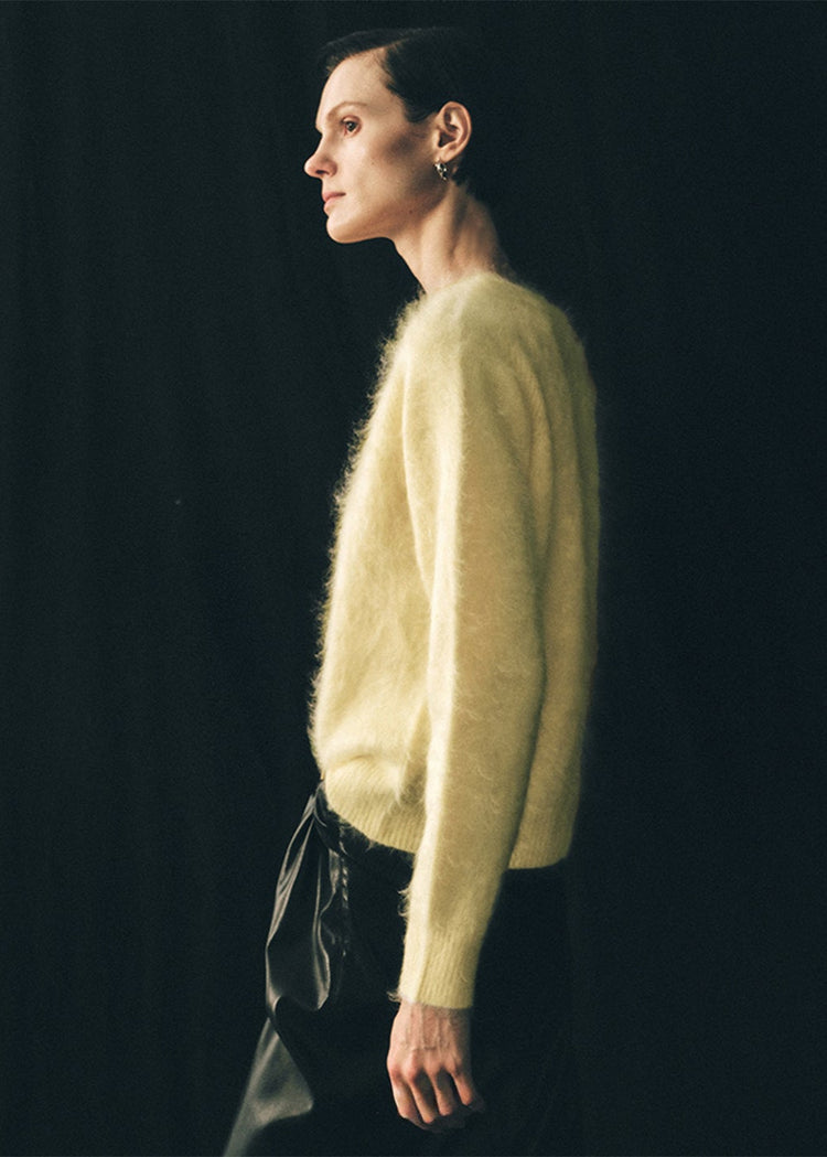 Brushed Cashmere Cardigan - Butter