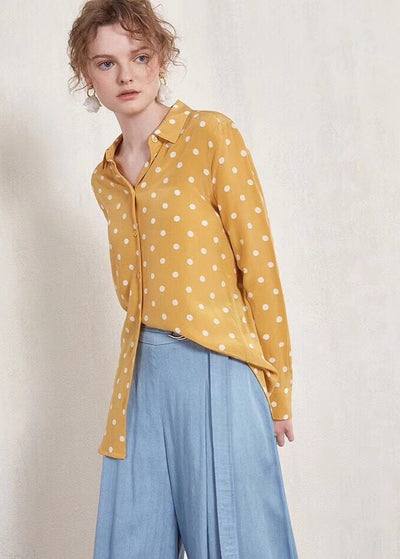 Polka Dot Silk Shirt