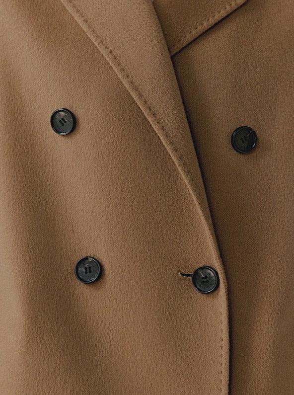 Classic Wool Coat with Notch Lapels