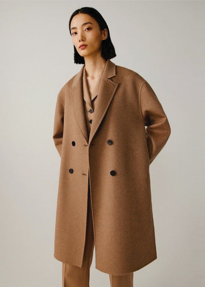 Classic Wool Coat with Notch Lapels