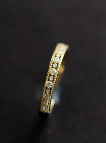 Silver Ring with Gold Plating and Crystal