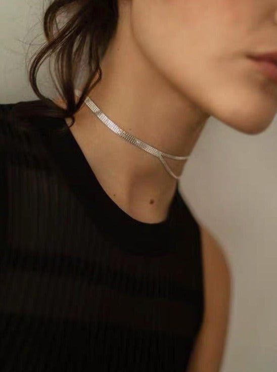 Sterling Silver Split Necklace