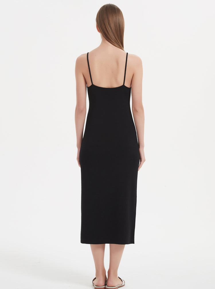 Backless Knitted Midi Dress
