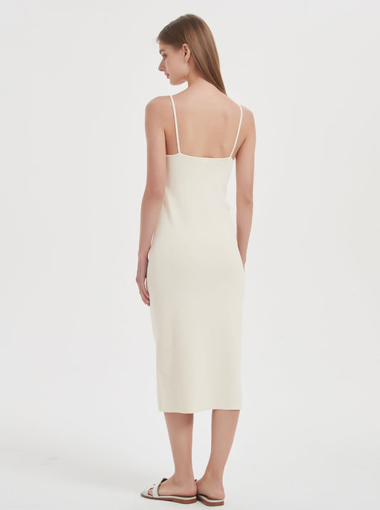 Backless Knitted Midi Dress